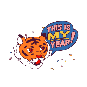 Year of the Tiger sticker #2 - frame 12 of 31.