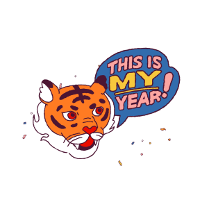 Year of the Tiger sticker #2 - frame 13 of 31.