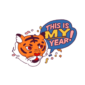 Year of the Tiger sticker #2 - frame 30 of 31.