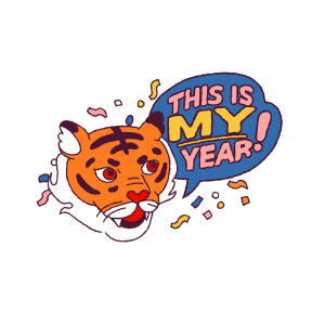 Year of the Tiger sticker #2 - frame 31 of 31.