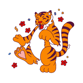 Year of the Tiger sticker #4 - frame 2 of 20.