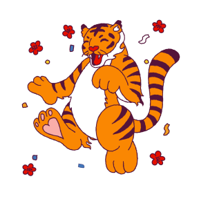 Year of the Tiger sticker #4 - frame 4 of 20.