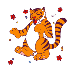 Year of the Tiger sticker #4 - frame 5 of 20.