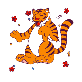 Year of the Tiger sticker #4 - frame 6 of 20.