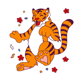 Year of the Tiger sticker #4 - frame 7 of 20.