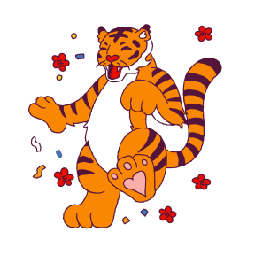 Year of the Tiger sticker #4 - frame 8 of 20.
