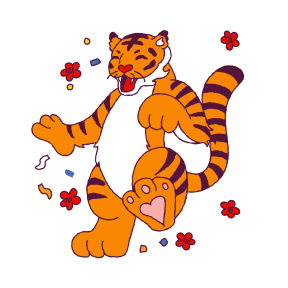 Year of the Tiger sticker #4 - frame 9 of 20.