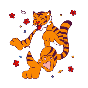 Year of the Tiger sticker #4 - frame 10 of 20.