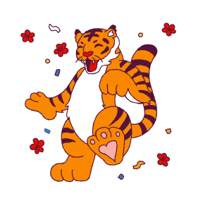Year of the Tiger sticker #4 - frame 12 of 20.