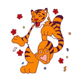 Year of the Tiger sticker #4 - frame 14 of 20.