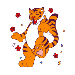 Year of the Tiger sticker #4 - frame 15 of 20.