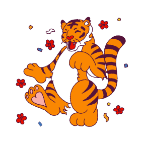 Year of the Tiger sticker #4 - frame 20 of 20.