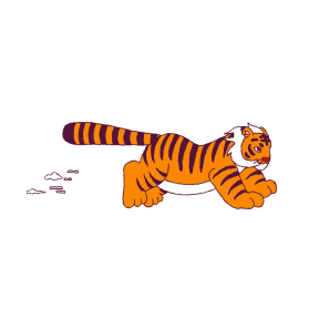 Year of the Tiger sticker #7 - frame 4 of 12.