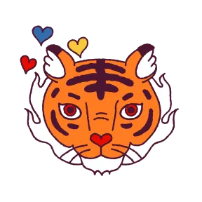 Year of the Tiger sticker #6 - download as WEBP.